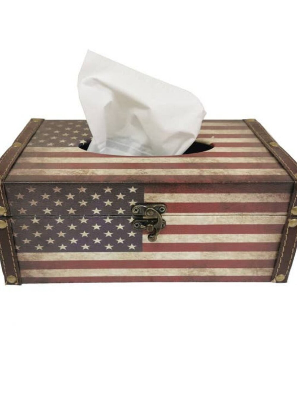 American Flag Tissue Box Holder